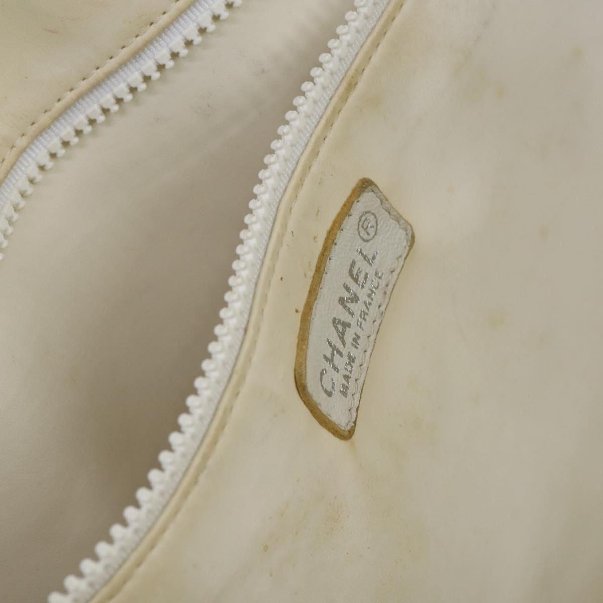 CHANEL Surfline Tote Bag Canvas Blue White CC Auth 150551