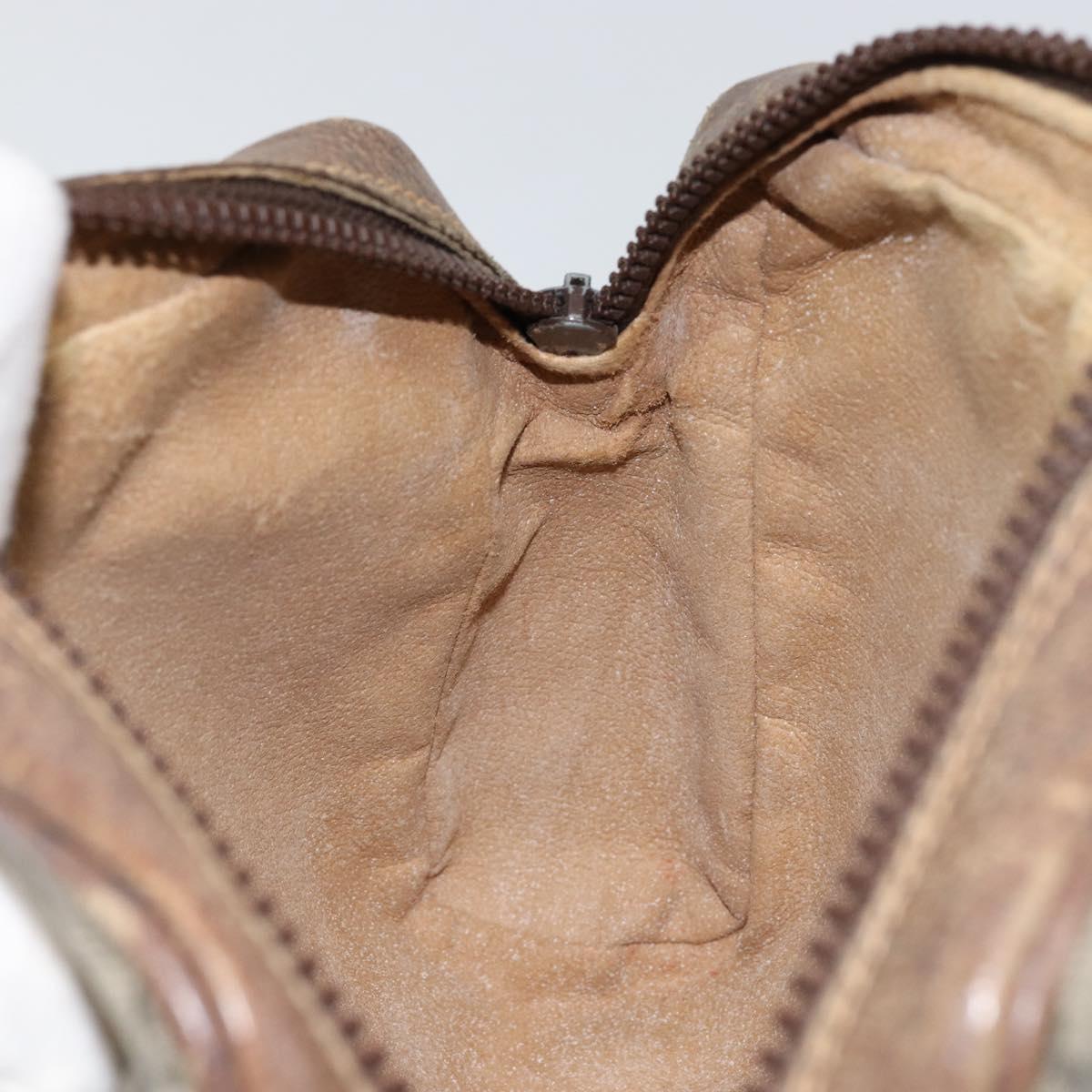 GUCCI GG Supreme Web Sherry Line Clutch Bag PVC Beige 27 004 998 Auth 150555