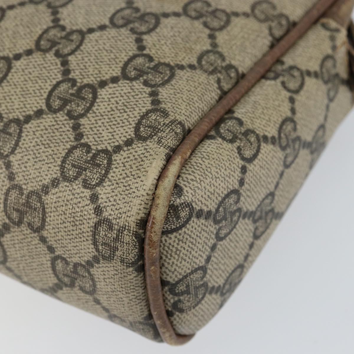 GUCCI GG Supreme Web Sherry Line Clutch Bag PVC Beige 27 004 998 Auth 150555