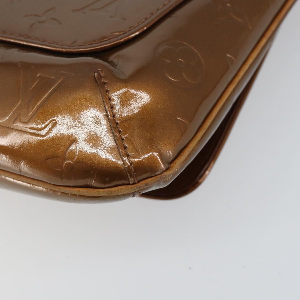 LOUIS VUITTON Monogram Vernis Thompson Street Bag Bronze M91124 LV Auth 150557
