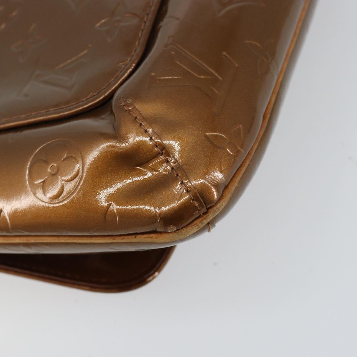 LOUIS VUITTON Monogram Vernis Thompson Street Bag Bronze M91124 LV Auth 150557