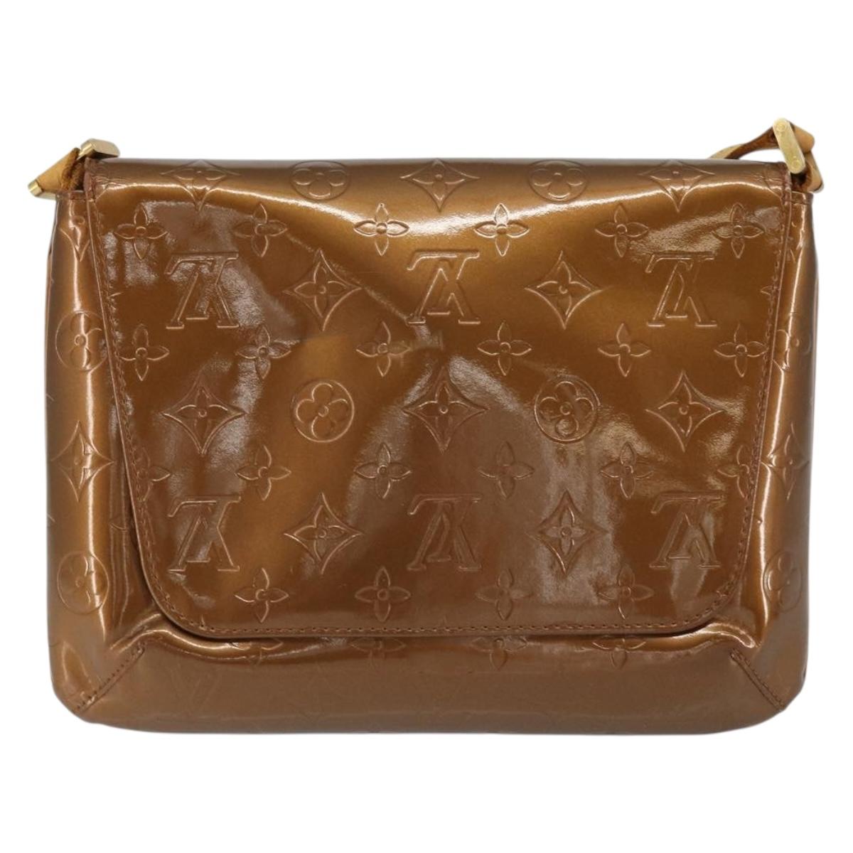 LOUIS VUITTON Monogram Vernis Thompson Street Bag Bronze M91124 LV Auth 150557