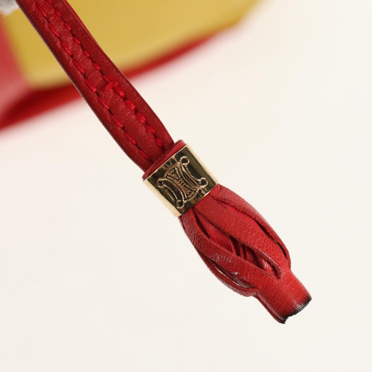 CELINE Shoulder Bag Leather Multicolor Gold Auth 150568