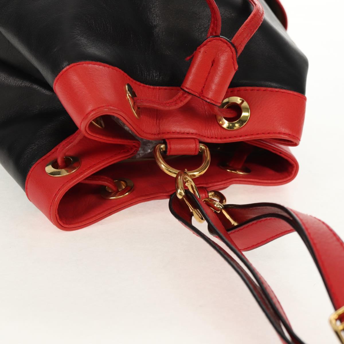 CELINE Shoulder Bag Leather Multicolor Gold Auth 150568
