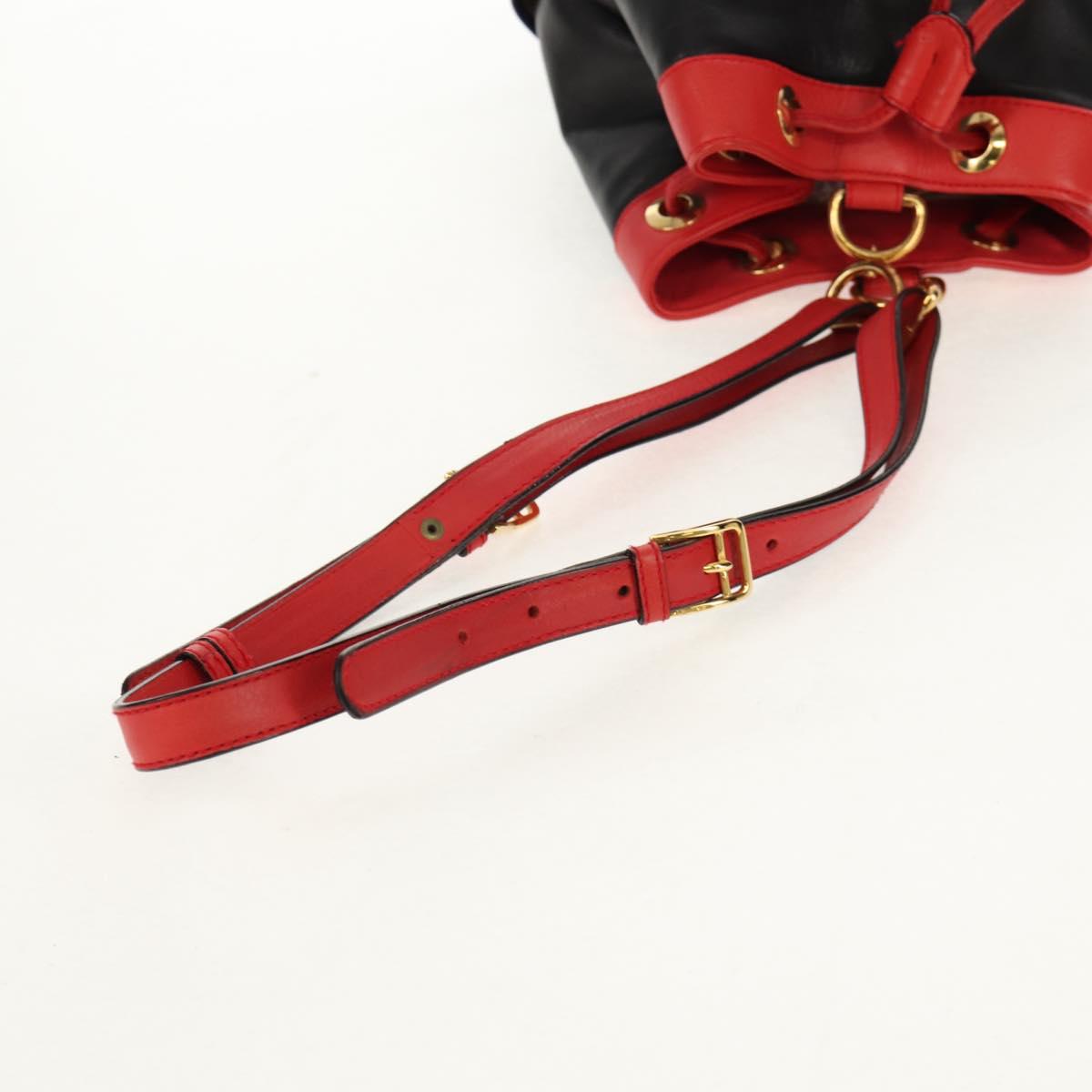 CELINE Shoulder Bag Leather Multicolor Gold Auth 150568