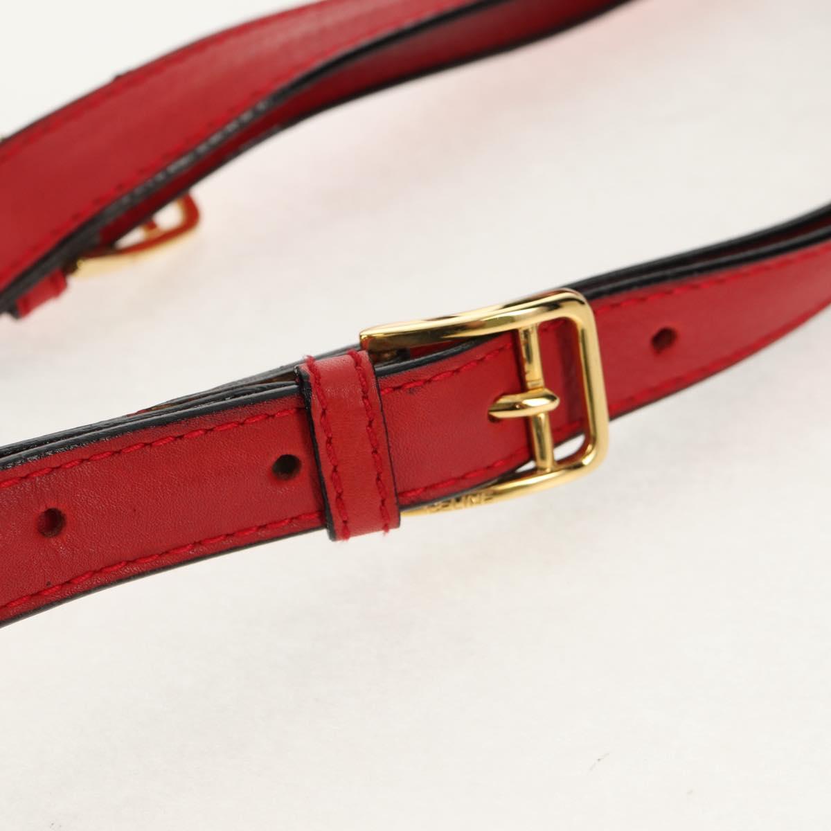 CELINE Shoulder Bag Leather Multicolor Gold Auth 150568