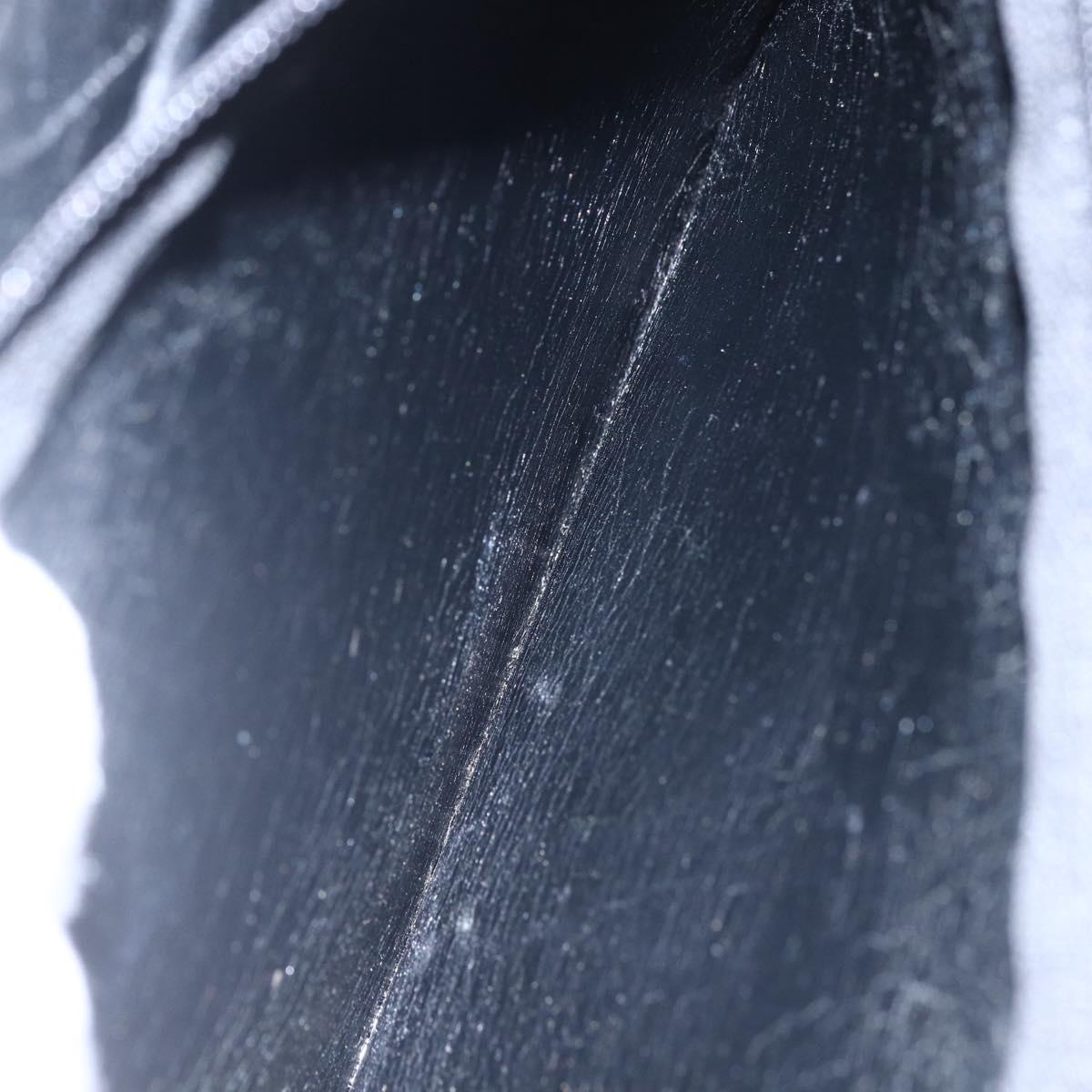 Christian Dior Hand Bag Leather Black Gold Auth 150570