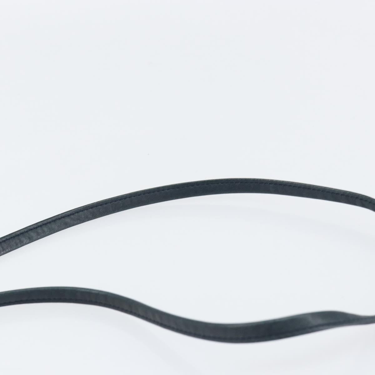 Christian Dior Trotter Canvas Shoulder Bag Navy Gold Auth 150571