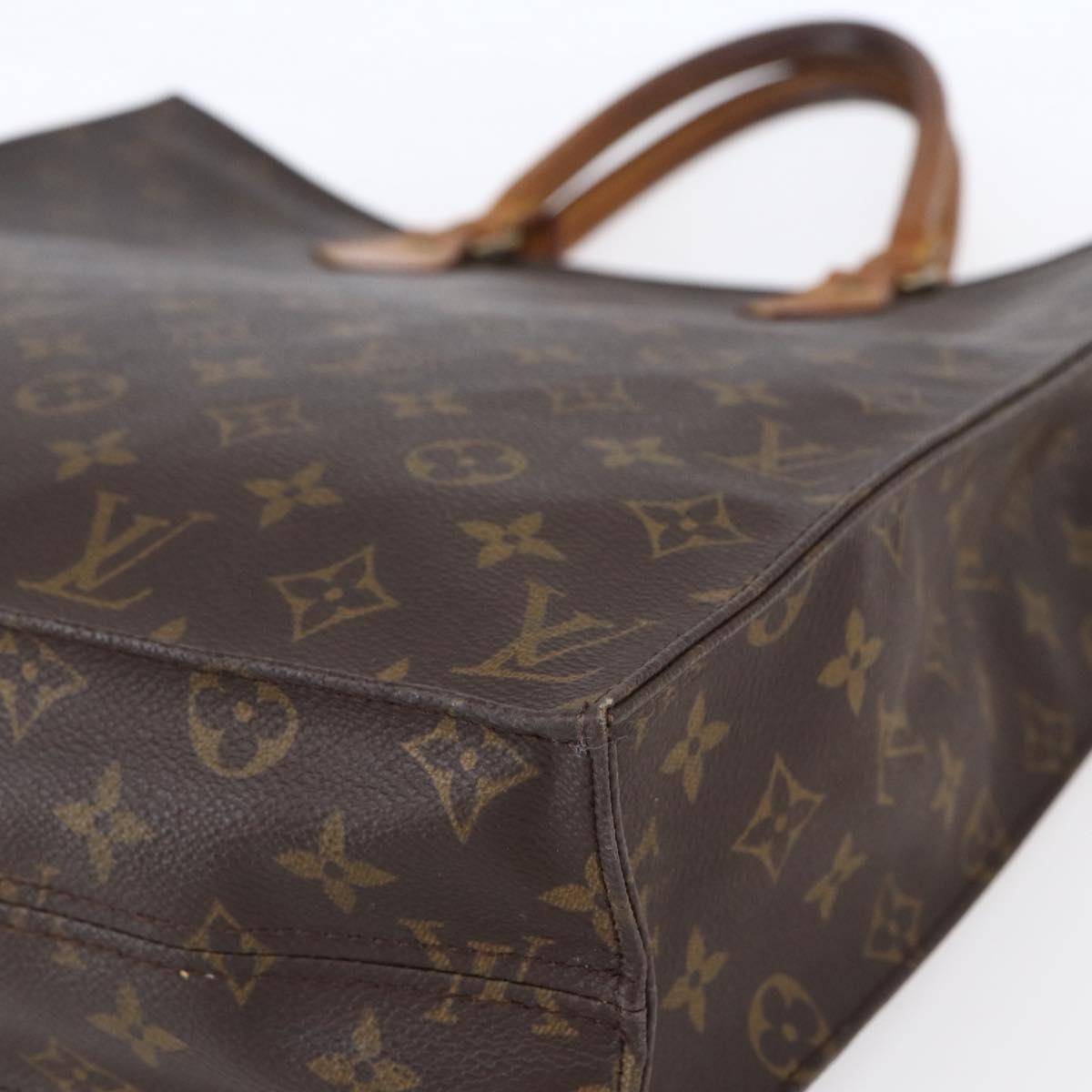 LOUIS VUITTON Monogram Sac Plat Hand Bag M51140 LV Auth 150580