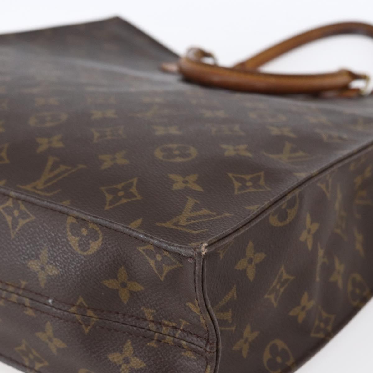 LOUIS VUITTON Monogram Sac Plat Hand Bag M51140 LV Auth 150580