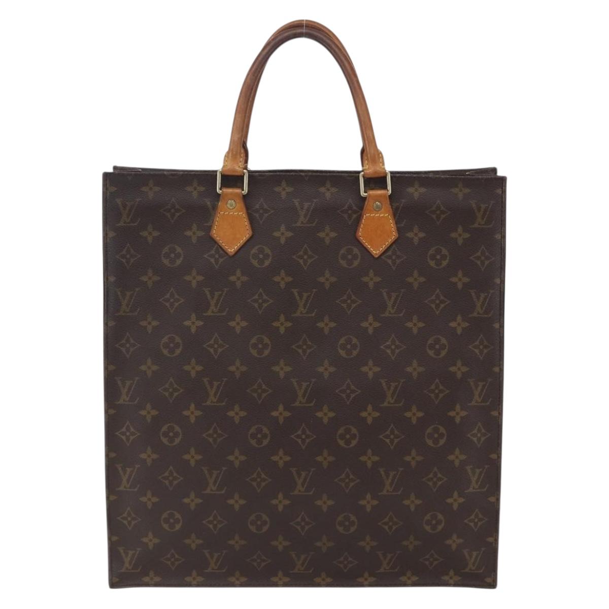 LOUIS VUITTON Monogram Sac Plat Hand Bag M51140 LV Auth 150580