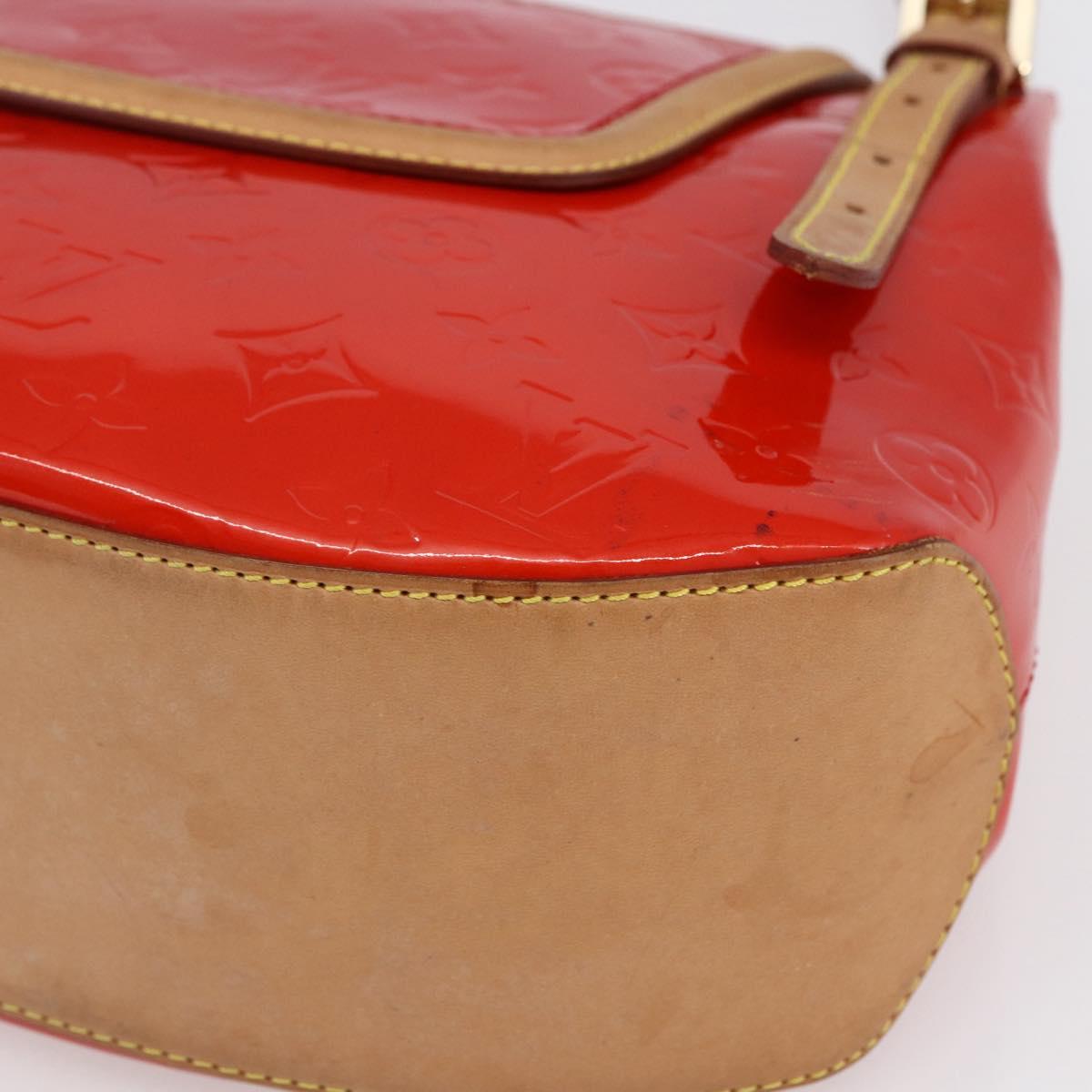 LOUIS VUITTON Monogram Vernis Biscayne Bay GM Bag Rouge M91287 LV Auth 150582