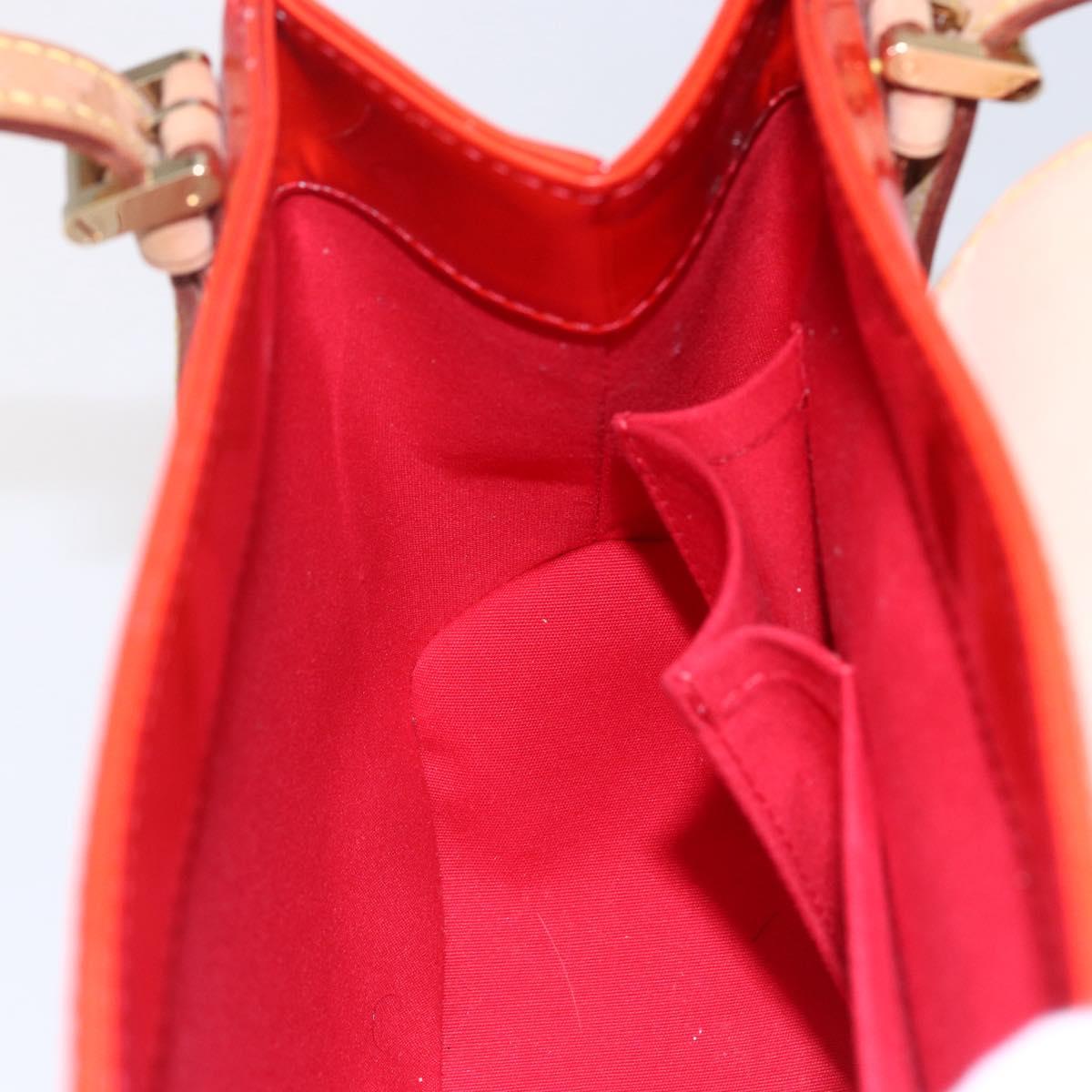 LOUIS VUITTON Monogram Vernis Biscayne Bay GM Bag Rouge M91287 LV Auth 150582