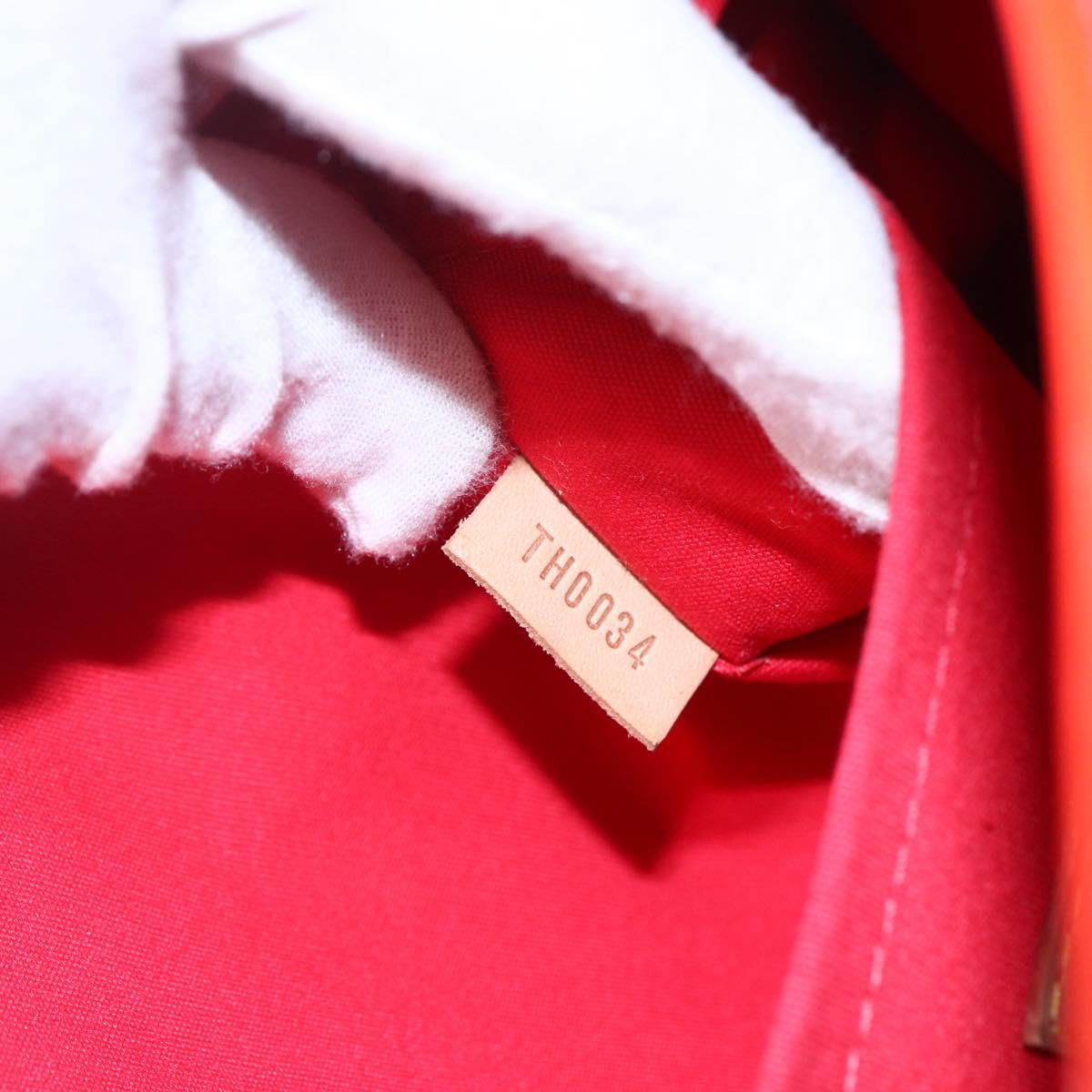 LOUIS VUITTON Monogram Vernis Biscayne Bay GM Bag Rouge M91287 LV Auth 150582