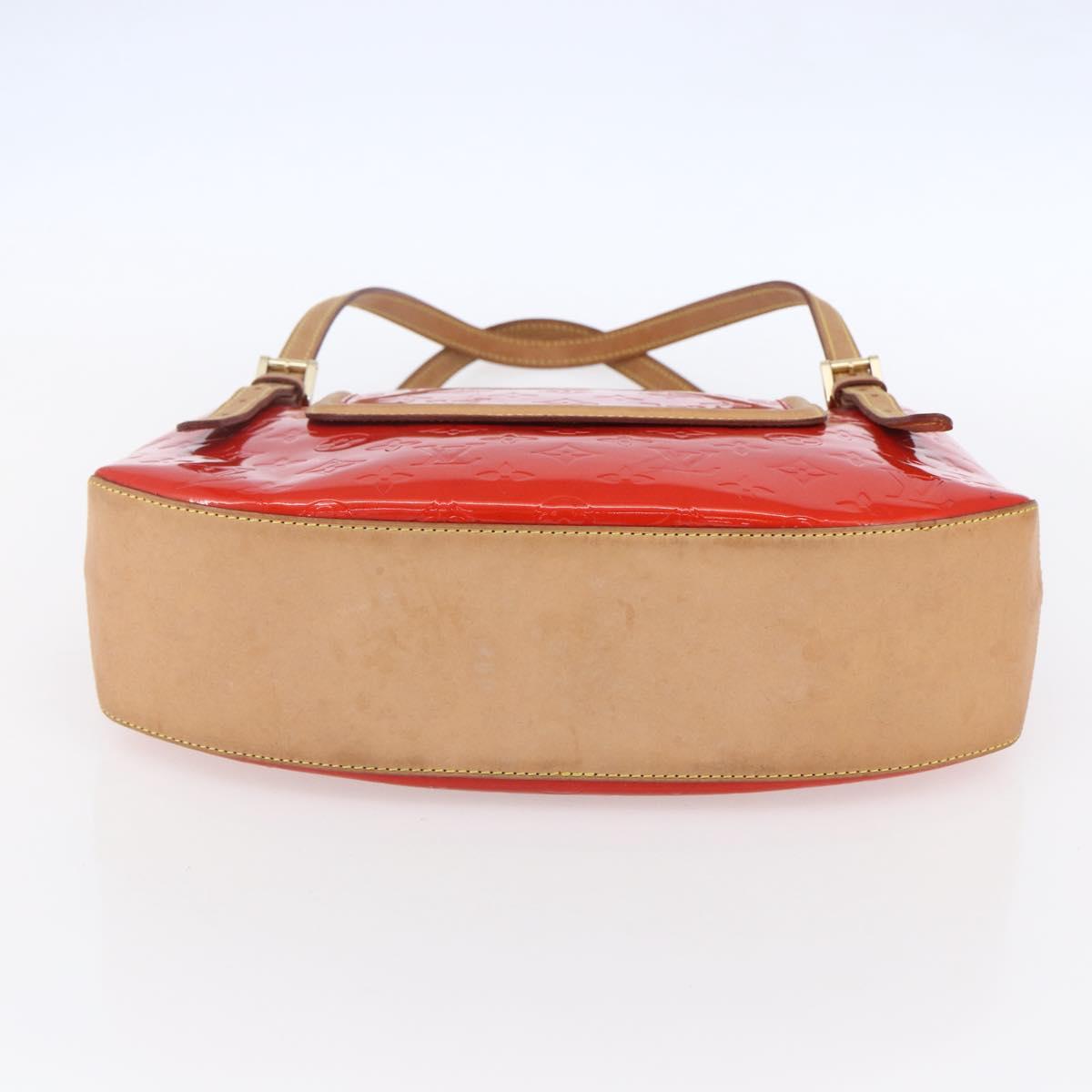 LOUIS VUITTON Monogram Vernis Biscayne Bay GM Bag Rouge M91287 LV Auth 150582