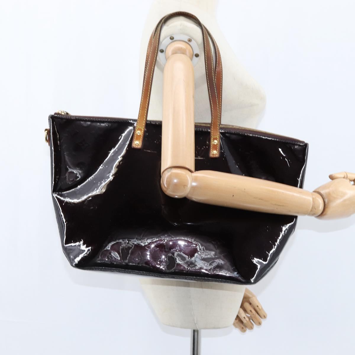 LOUIS VUITTON Monogram Vernis Bellevue GM Tote Bag Amarante M93589 Auth 150583