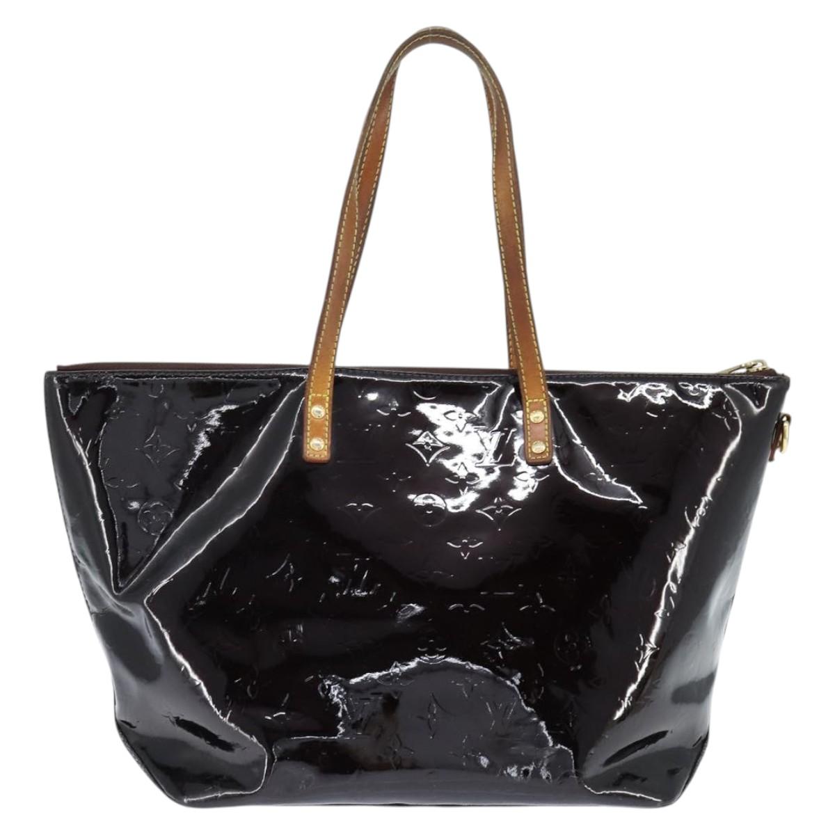 LOUIS VUITTON Monogram Vernis Bellevue GM Tote Bag Amarante M93589 Auth 150583
