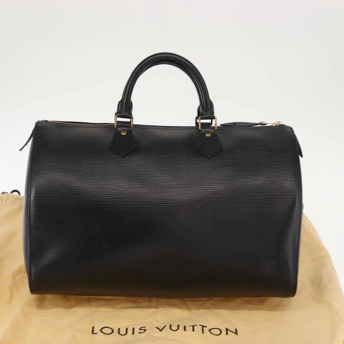 LOUIS VUITTON Epi Speedy 35 Hand Bag Black M42992 LV Auth 150584V