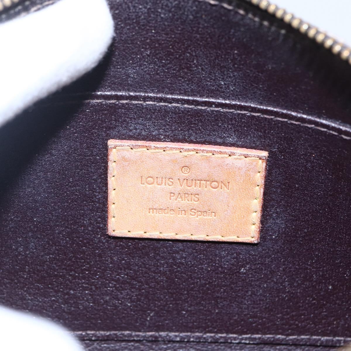 LOUIS VUITTON Vernis Pochette Cosmetic PM Pouch Amarante M91495 LV Auth 150586