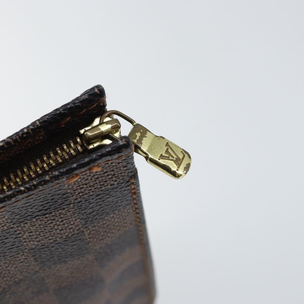 LOUIS VUITTON Damier Ebene Poche Toilette 26 Pouch N47543 LV Auth 150587