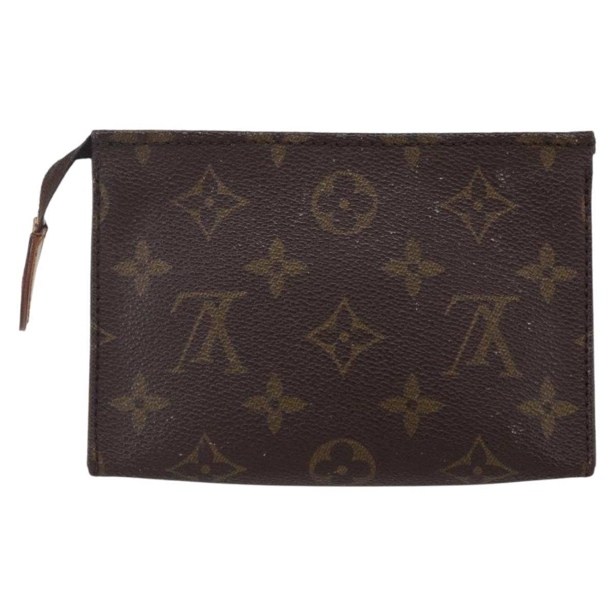 LOUIS VUITTON Monogram Poche Toilette 15 Pouch M47546 LV Auth 150595