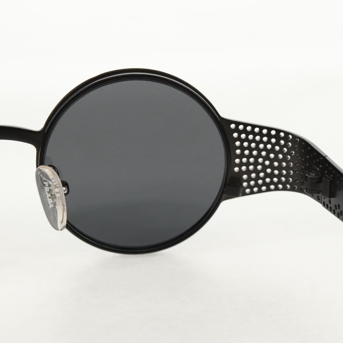 PRADA Sunglasses metal Black SPR511 Auth 150604V