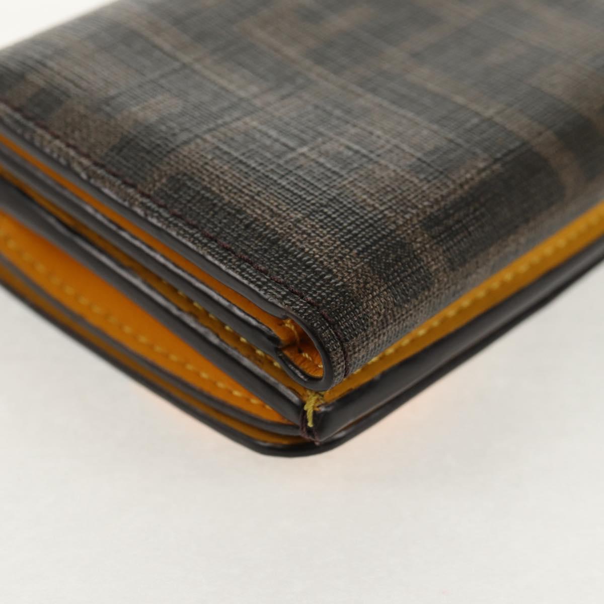 FENDI Zucca Canvas Compact Wallet PVC FENDI x FRGMT x POKMON Black Auth 150605M