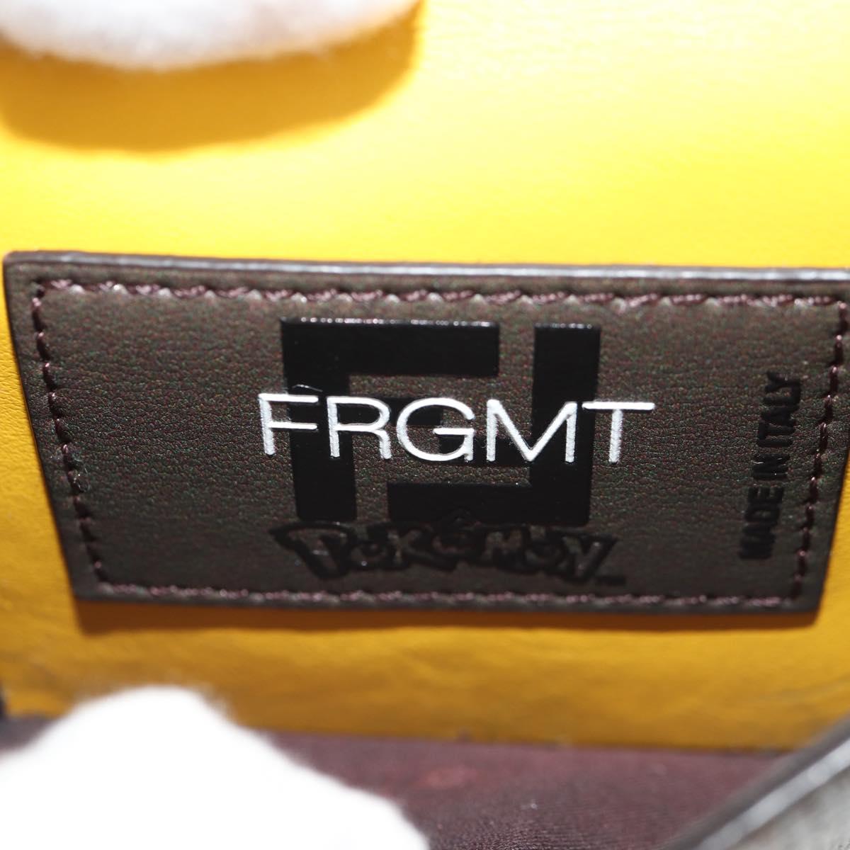 FENDI Zucca Canvas Compact Wallet PVC FENDI x FRGMT x POKMON Black Auth 150605M