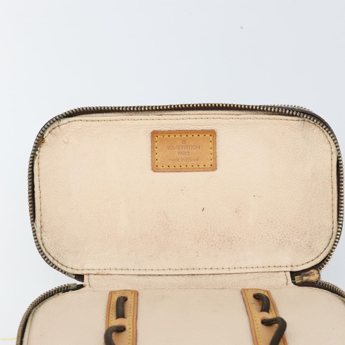 LOUIS VUITTON Monogram Trousse Brush PM Cosmetic Pouch M47510 LV Auth 150607