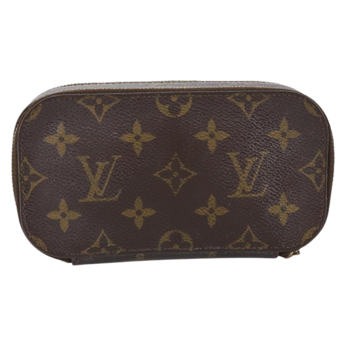 LOUIS VUITTON Monogram Trousse Brush PM Cosmetic Pouch M47510 LV Auth 150607