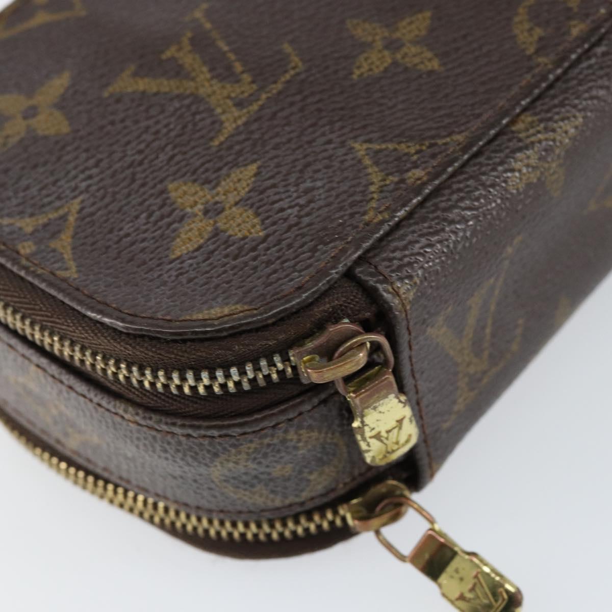 LOUIS VUITTON Monogram Trousse Brush PM Cosmetic Pouch M47510 LV Auth 150607