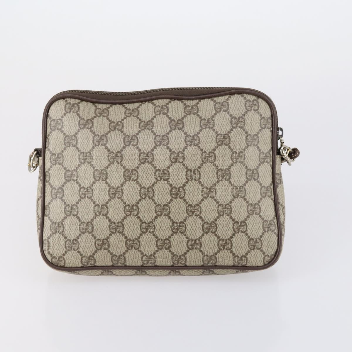 Salvatore Ferragamo Gucci GG Supreme Bag PVC Leather 2 Set Beige Navy Auth 150618