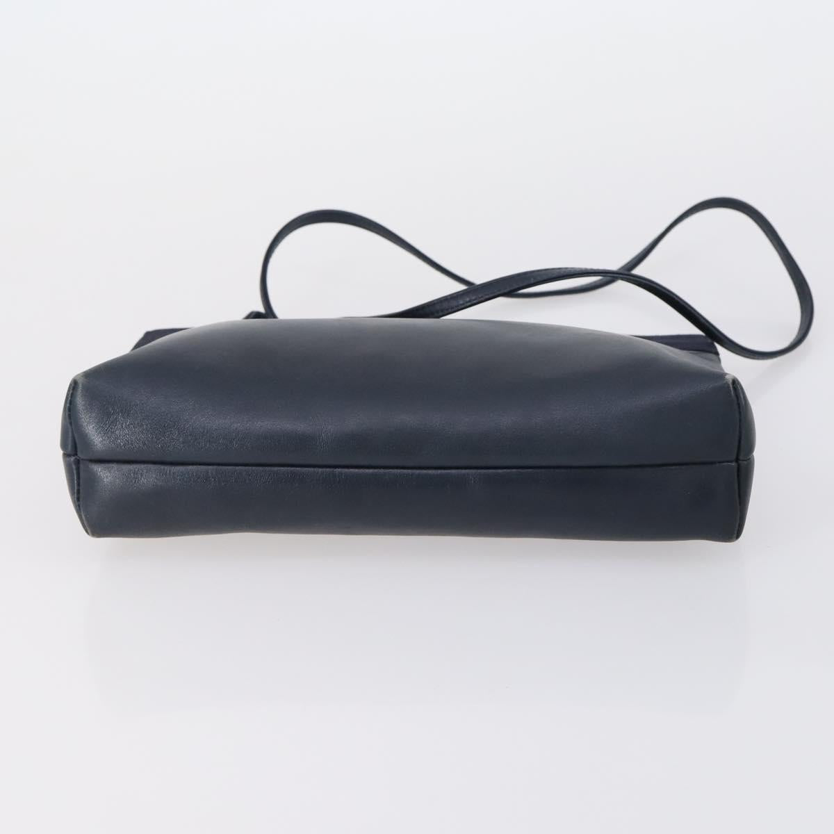 Salvatore Ferragamo Gucci GG Supreme Bag PVC Leather 2 Set Beige Navy Auth 150618