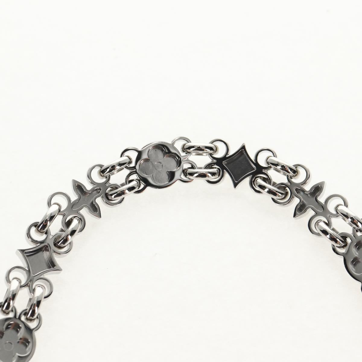 LOUIS VUITTON Chain Shoulder Strap metal 25.6"" Silver LV Auth 150633M