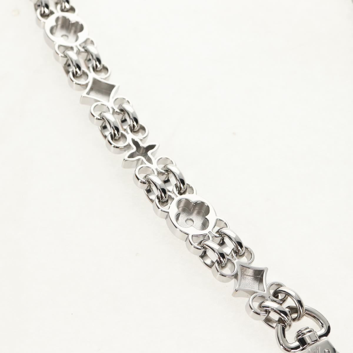 LOUIS VUITTON Chain Shoulder Strap metal 23.6"" Silver LV Auth 150634M