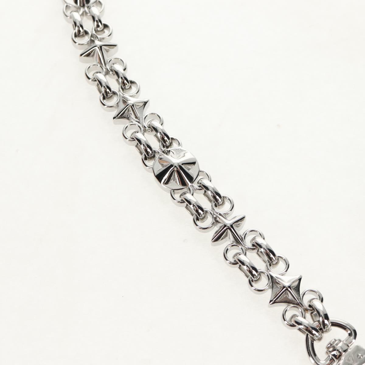 LOUIS VUITTON Chain Shoulder Strap metal 23.6"" Silver LV Auth 150634M