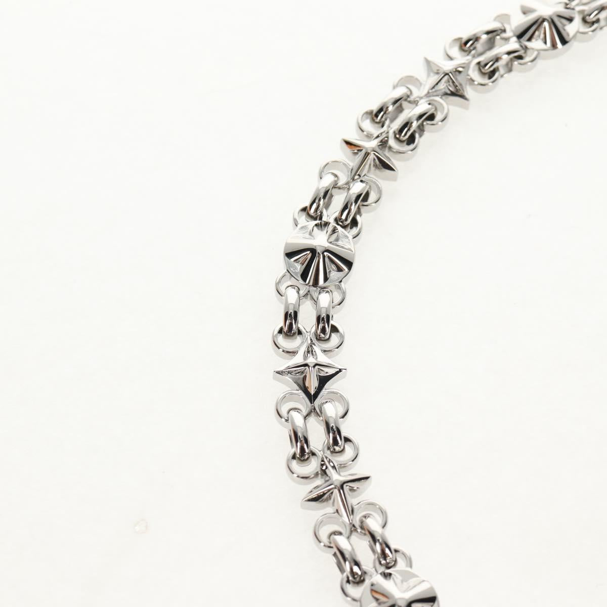 LOUIS VUITTON Chain Shoulder Strap metal 25.6"" Silver LV Auth 150642M