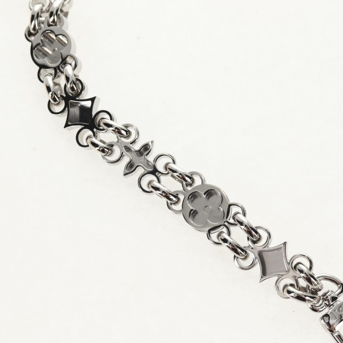 LOUIS VUITTON Chain Shoulder Strap metal 25.6"" Silver LV Auth 150643M
