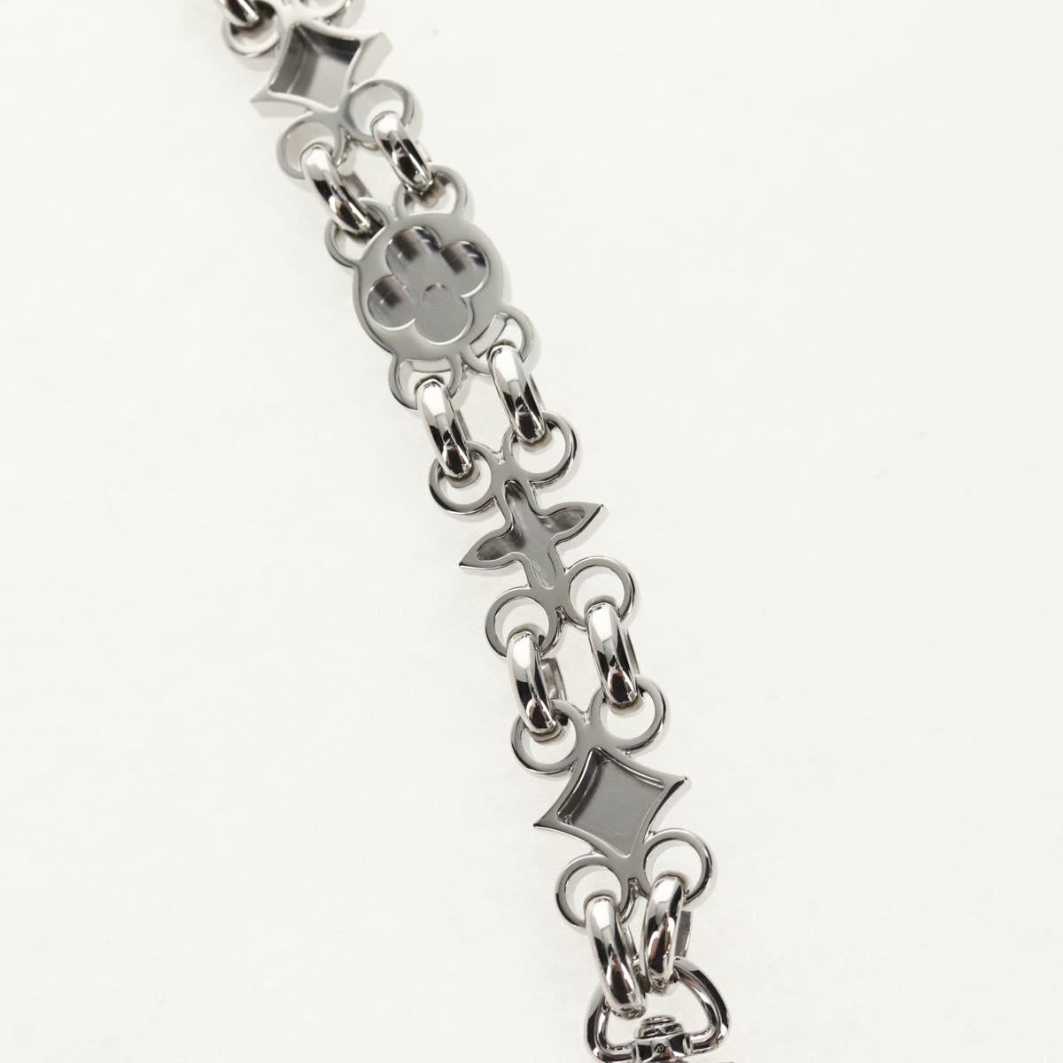 LOUIS VUITTON Chain Shoulder Strap metal 25.6"" Silver LV Auth 150643M