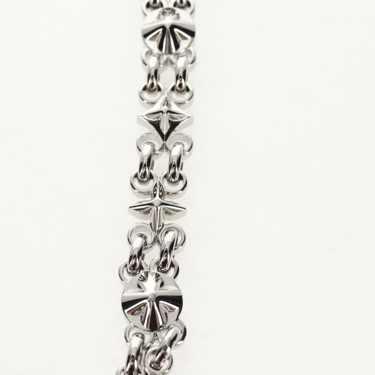 LOUIS VUITTON Chain Shoulder Strap metal 25.6"" Silver LV Auth 150643M