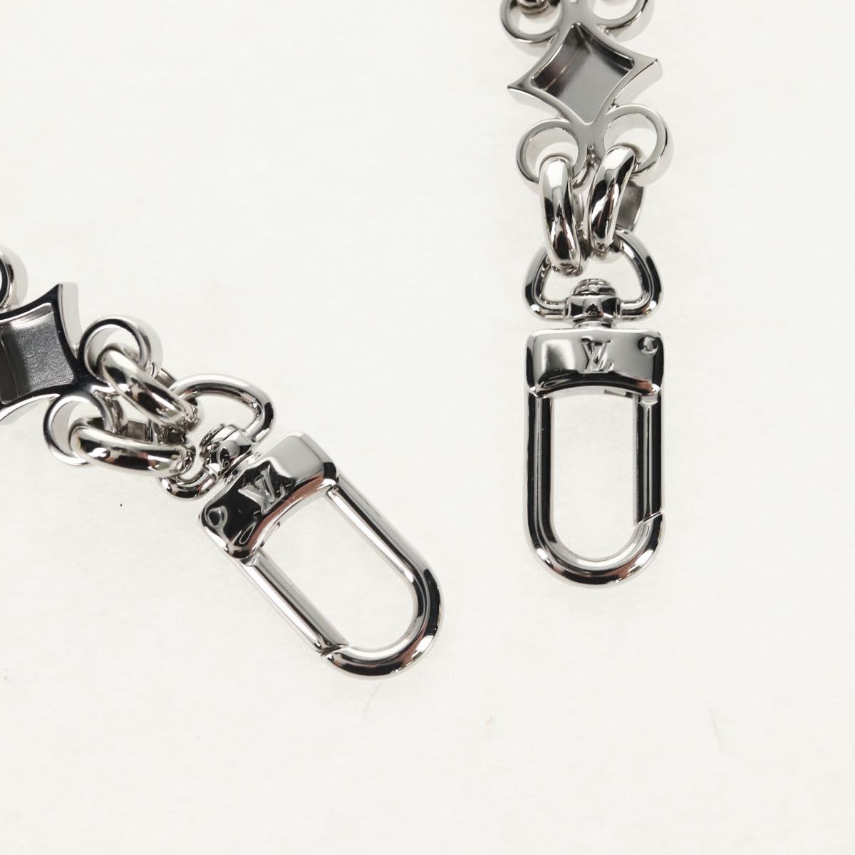 LOUIS VUITTON Chain Shoulder Strap metal 25.6"" Silver LV Auth 150643M