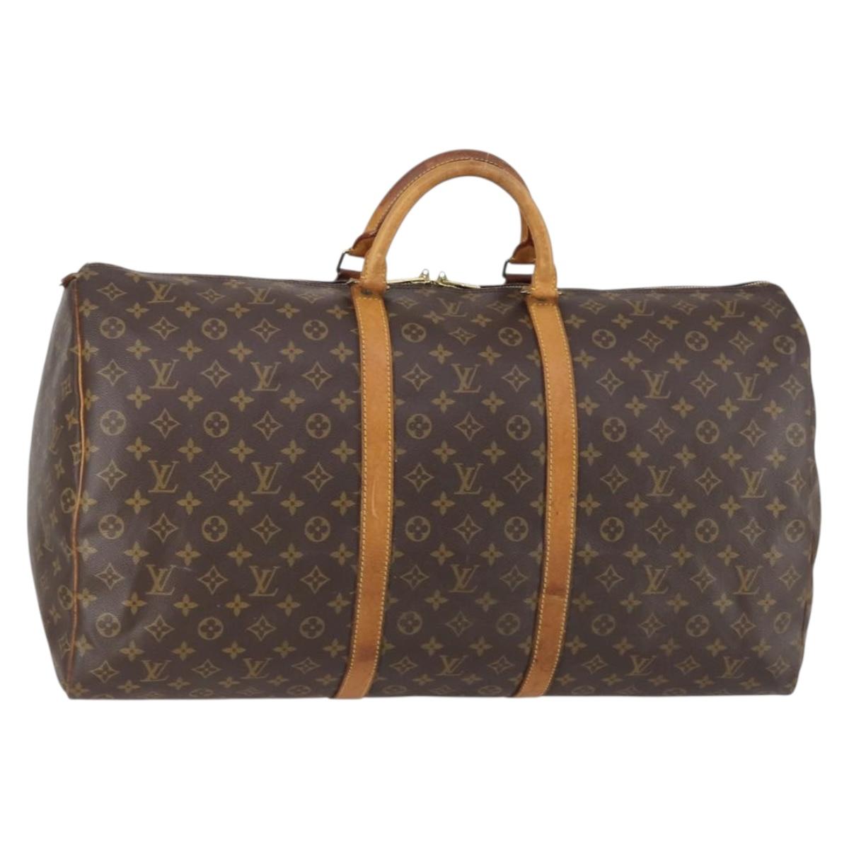 LOUIS VUITTON Monogram Keepall 60 Boston Bag M41422 LV Auth 150692