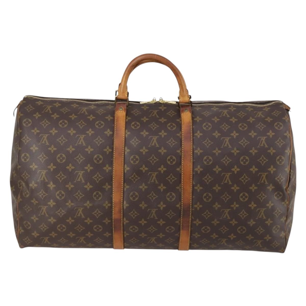 LOUIS VUITTON Monogram Keepall 60 Boston Bag M41422 LV Auth 150692