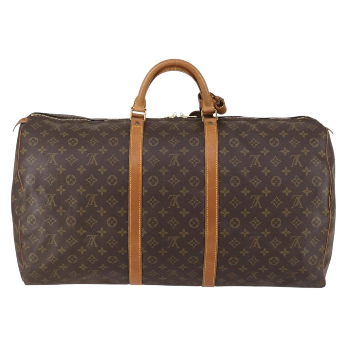 LOUIS VUITTON Monogram Keepall 60 Boston Bag M41422 LV Auth 150693