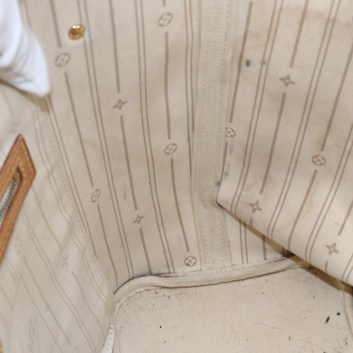 LOUIS VUITTON Damier Azur Neverfull MM Tote Bag N41605 LV Auth 150697