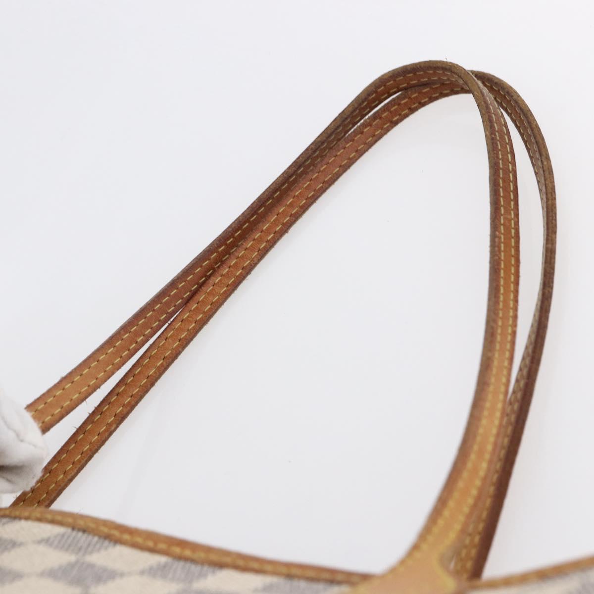 LOUIS VUITTON Damier Azur Neverfull MM Tote Bag N41605 LV Auth 150697