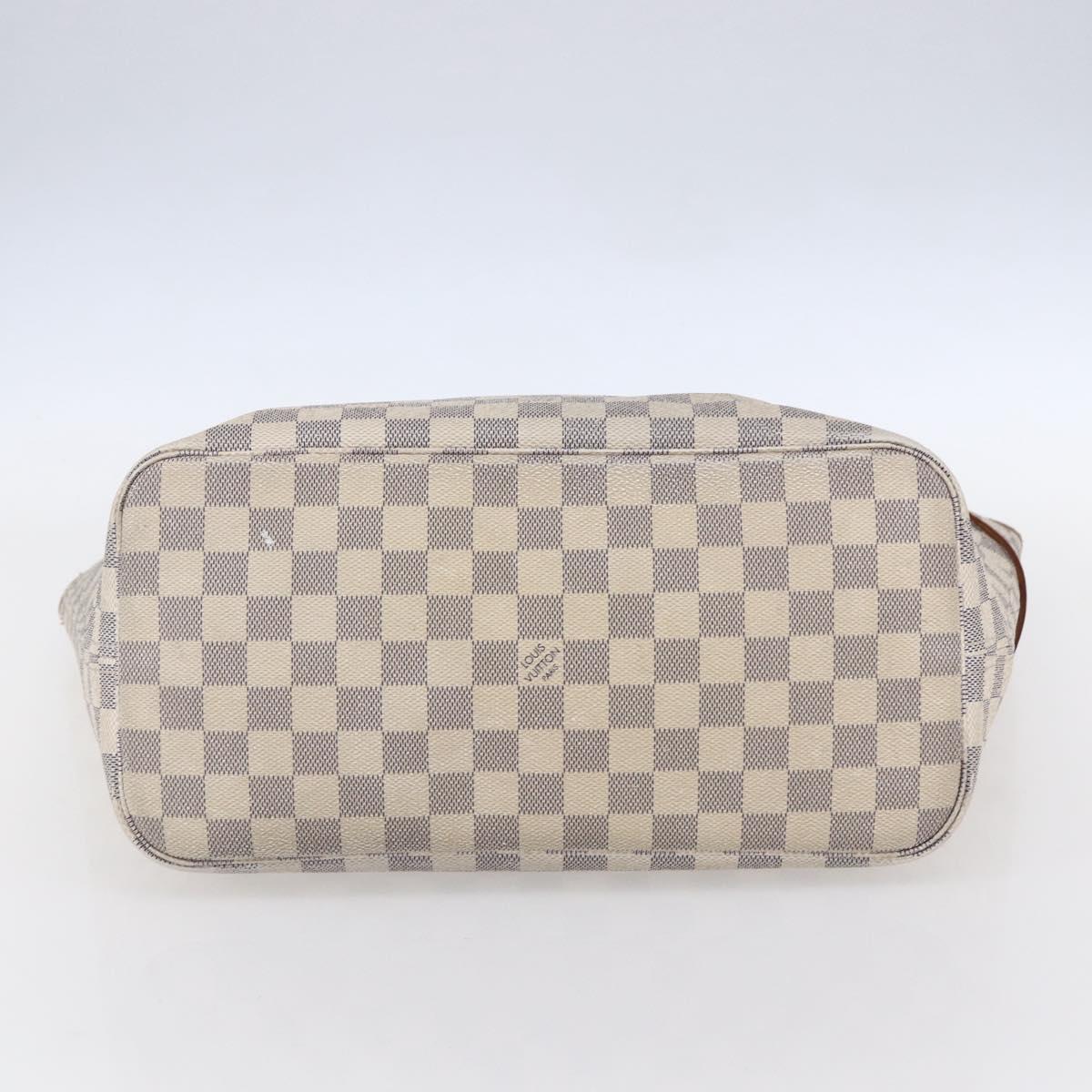 LOUIS VUITTON Damier Azur Neverfull MM Tote Bag N41605 LV Auth 150697