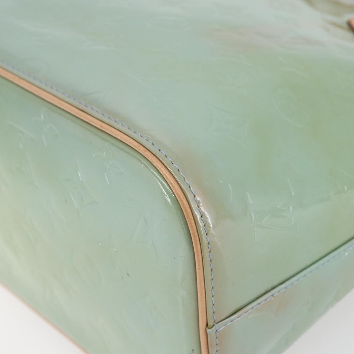 LOUIS VUITTON Monogram Vernis Houston Hand Bag Baby Blue M91005 LV Auth 150700