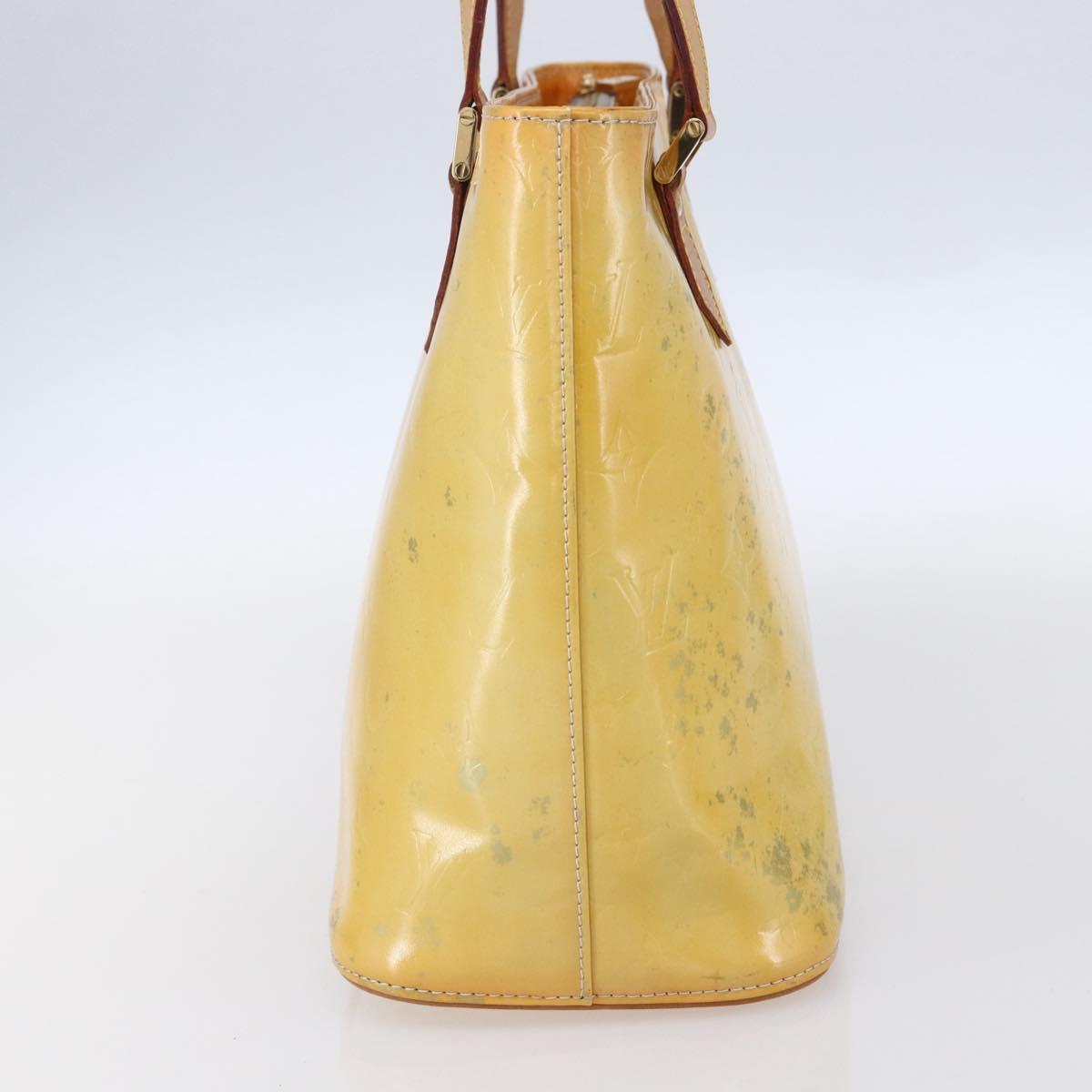 LOUIS VUITTON Monogram Vernis Houston Hand Bag Gris M91053 LV Auth 150701