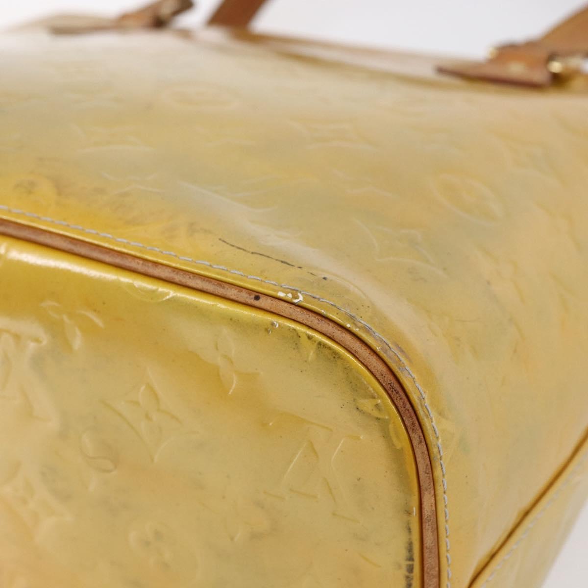 LOUIS VUITTON Monogram Vernis Houston Hand Bag Gris M91053 LV Auth 150702